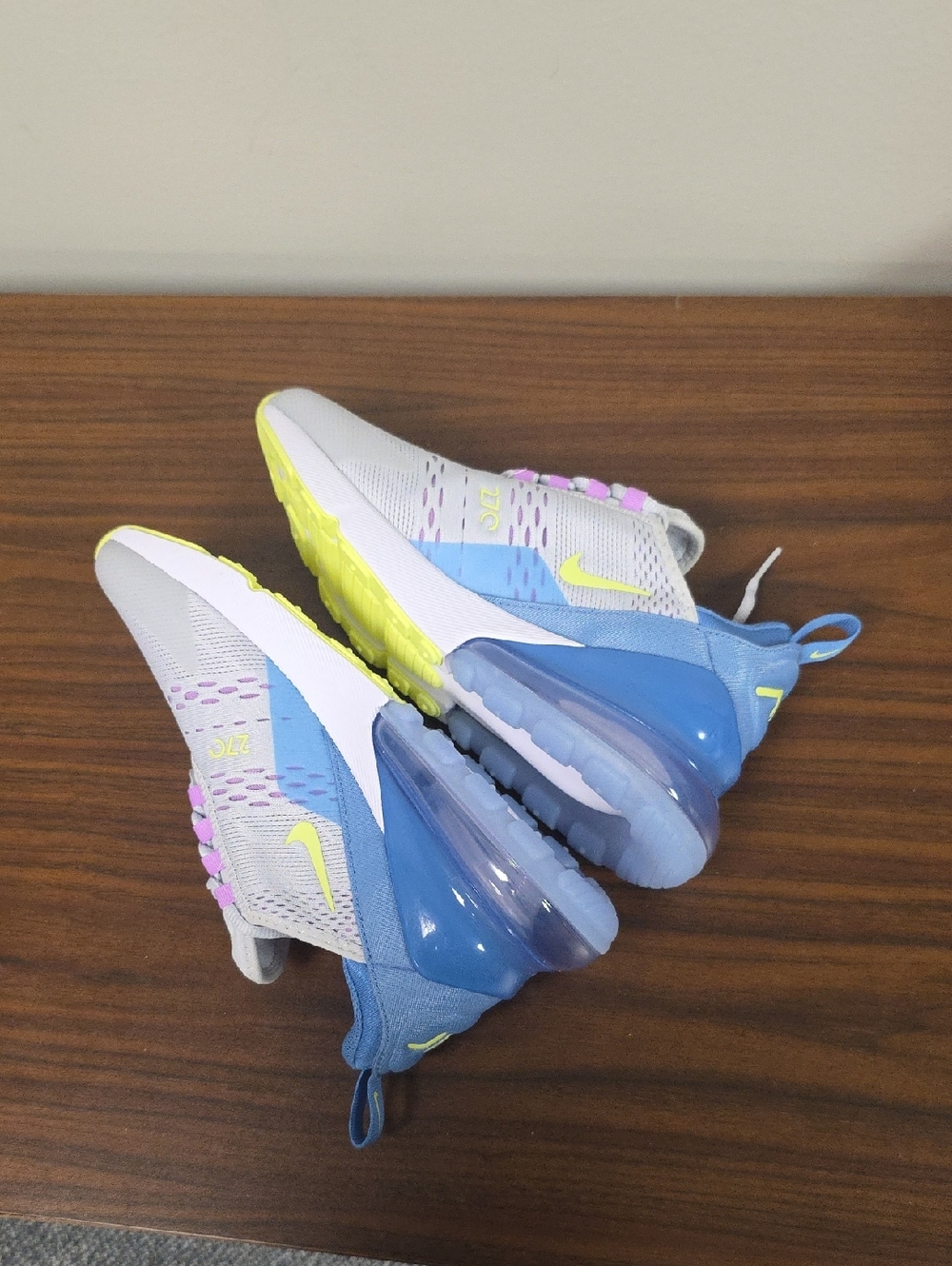 Nike Air Max 270 BG Pure Platinum/Lemon Twist Women's 8/ Youth 6.5 IB4401-043 - Picture 9 of 12